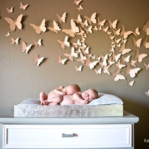 Download 3d Butterfly Wall Art Home Decor Circle Burst Set Of 80 Etsy