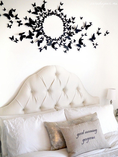 90 3D Butterfly Wall Art Circle Burst Etsy