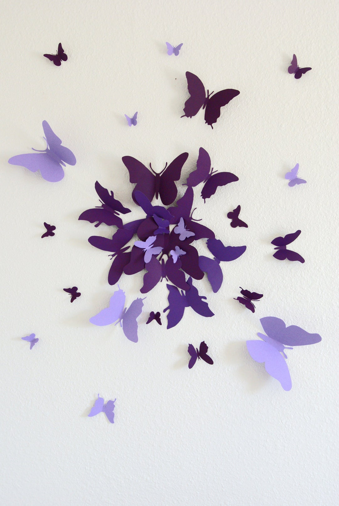 30 3D Butterfly Wall Art Circle Burst Etsy