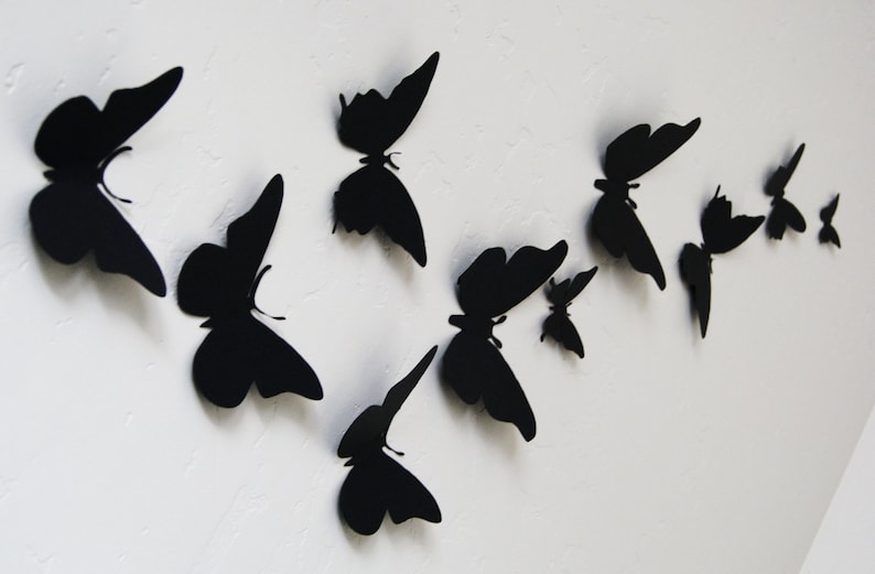 10 3D Butterfly Wall Art Circle Burst Etsy