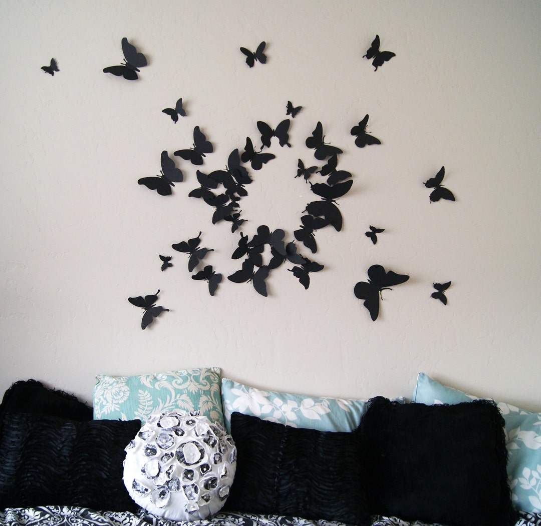 60 3D Butterfly Wall Art Circle Burst Etsy