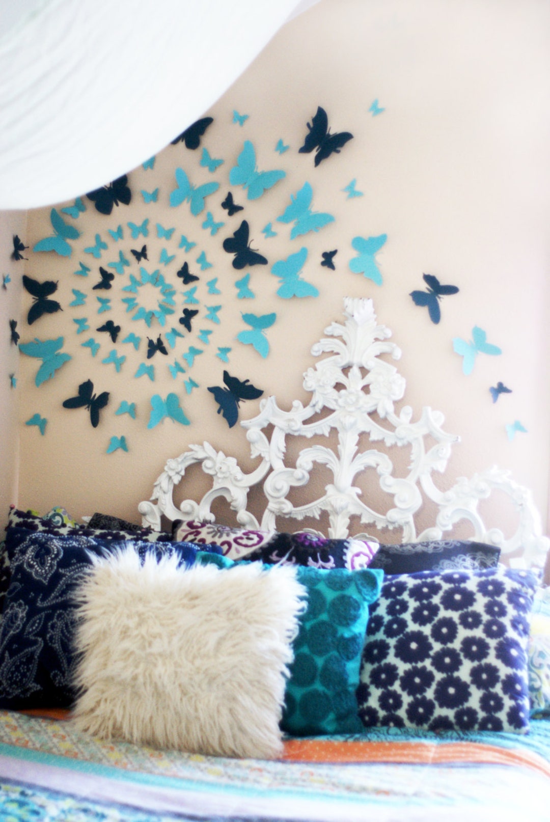 80 3D Butterfly Wall Art Circle Burst Etsy