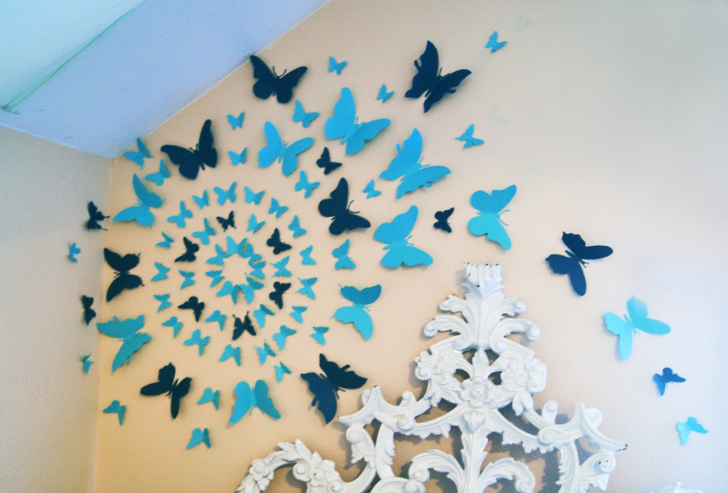 80 3D Butterfly Wall Art Circle Burst Etsy