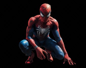 spiderman-halftoon, dtf, png twee bestanden waarvan één halftoon