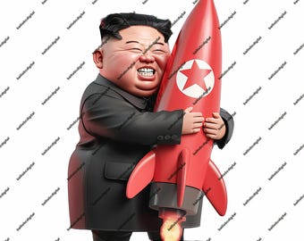 Kim Jong Un dtf Halftoon dtf