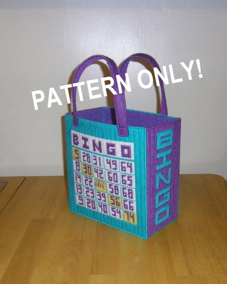 Bingo Tote Bag PATTERN ONLY | Etsy