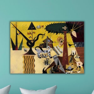Joan Miro Exhibition Canvas Poster, Joan Miro Canvas Wall Art, Abstract Print Art, Surrealism Art,Joan Miro Print,Ready to Hang,Gift For Her