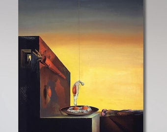 Salvador Dali Canvas Print, Fried Eggs Surrealist Wall Art