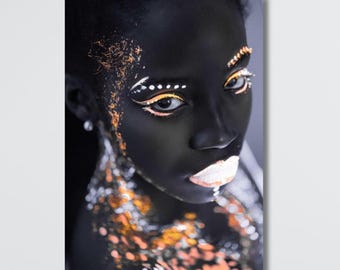 African Woman Canvas Print, Ethnic Wall Art