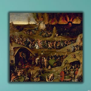 Pieter Huys Inferno 1570 Canvas Wall Art Print,Inferno Poster,Christian Wall Art Decor,Inferno Print,Vintage Poster Print,Modern Wall Decor