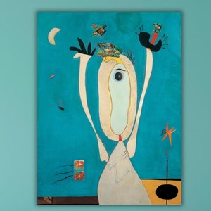 Joan Miró Abstract Poster, Joan Miro Abstract  Canvas Wall Art, Joan Miro Print Art,Abstract Canvas, Exhibition Poster, Gift For Her