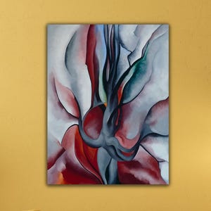Georgia O&#39;Keeffe Abstract Canvas Wall Art Print,Georgia O&#39;Keeffe Wave Poster Art,Abstract Wall Art,Georgia O&#39;Keeffe Painting,Ready to Hang