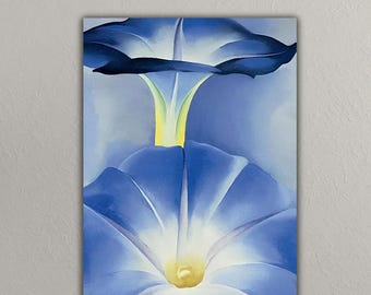 Georgia O'Keeffe Blue Morning Glories Canvas Wall Art