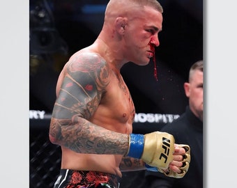 Dustin Poirier Poster, Diamond Dustin Poirier Wall Art, Dustin Poirier Canvas,UFC 302 Islam Makhachev vs Dustin Poster Wall Art Frame Canvas