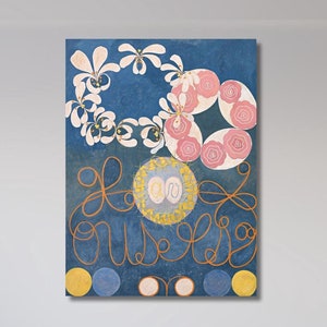 Hilma af Klint Poster, The Ten Largest No. 1- Childhood Print, Klint Exhibition Canvas Wall Art, Gallery Wall Art Poster, Trendy Wall Decor