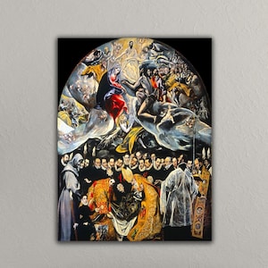 El Greco Burial of the Count of Orgaz Print Art,El Greco Canvas Wall Art Decor,Vintage Art Poster Print,Giclee Fine Art Print,Home Decor