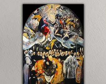El Greco Burial of the Count of Orgaz, Vintage Canvas Art Print