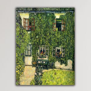 Gustav Klimt The House Of Guardaboschi Wall Art Canvas Print,Gustav Klimt Poster Print,Modern Wall Art,Famous Canvas Art,Vintage Art Print