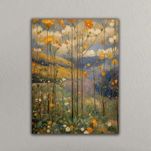 Gustav Klimt Autumn Trees and Leaves Canvas Wall Art Print,Gustav Klimt Poster Print,Modern Wall Art,Famous Canvas Wall Art,Vintage Print