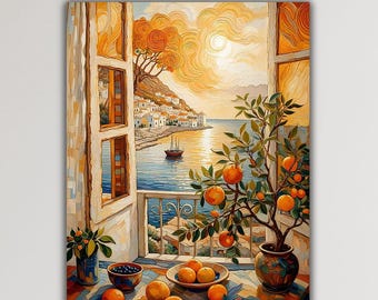 Henri Matisse The Open Window Gold Canvas Art Print