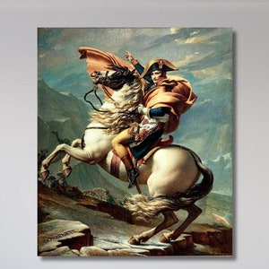Jacques Louis David: French Revolution Napoleon Bonaparte Canvas Wall Art, High Quality Print, Fine Art Painting, Reproduction Poster