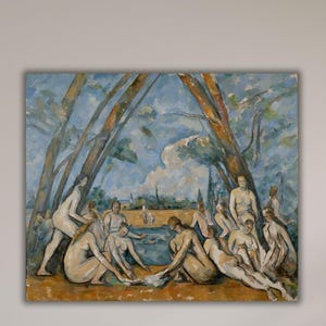 Paul Cézanne The Large Bathers Art Canvas Wall Art Print,Paul Cézanne Poster ,Paul Cézanne Wall Art,Modern Wall Art,Vintage Art,Kitchen Art