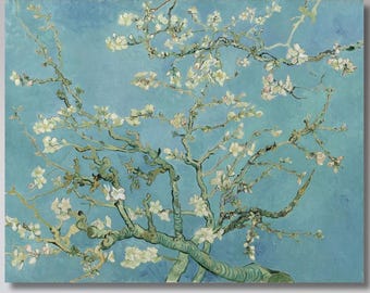Van Gogh Almond Blossom Canvas Print: Vintage Floral Wall Art