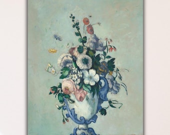 ポール・セザンヌ チューリップの花瓶 額縁 インテリア ポール セザンヌ、チューリップの花瓶、アートプリント、ヴィンテージ