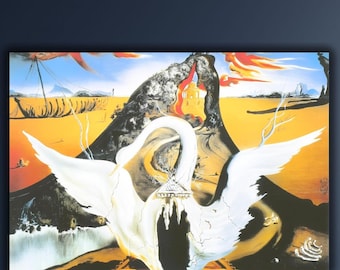 サルバドール・ダリ「バレエの白鳥」キャンバスアートプリント