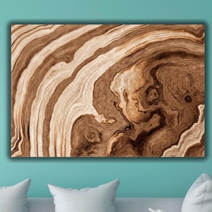 Tree Ring Roots Canvas Wall Art Print,Tree Roots Texture Canvas Art,Wood Crack Tree Ring Poster Art,Luxury Wall Decor,Extra Large Wall Art