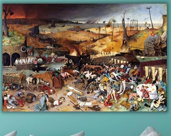 Pieter Bruegel's Triumph of Death, Vintage Canvas Wall Art Print