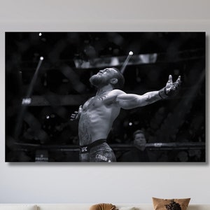 Conor McGregor Poster, Legend Boxing Knockout Print,McGregor Knock Down Canvas Wall Art,McGregor Print,Man Cave Decor,Mixed Martial Arts