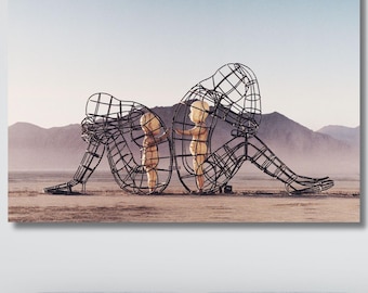 Burning Man Canvas Art, Alexander Milov Sculpture Print, Home Decor