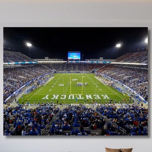 Tela do estádio Kentucky Wildcats, arte de parede do estádio Kroger Field, pôster de estádio de futebol americano, presente para amantes do futebol americano da NCAA