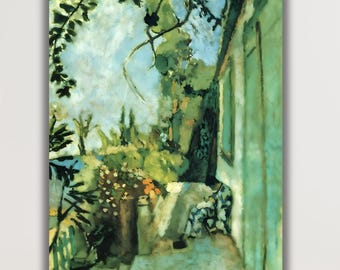 Impresión en lienzo de Henri Matisse «La Terraza», vista de Saint-Tropez, arte famoso
