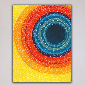 Stampa artistica su tela &quot;The Eclipse&quot; di Alma Thomas del 1970, poster con stampa artistica colorata, poster artistico di Alma Thomas, arte murale moderna, poster artistico di Alma Thomas