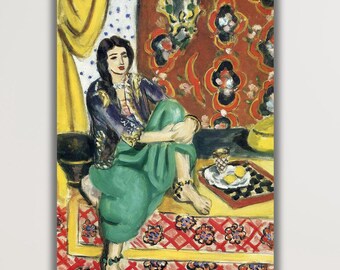 Henri Matisse Odalisque Canvas Wall Art, Famous Arts Poster/Print