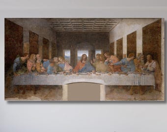 Leonardo Da Vinci Last Supper Canvas Wall Art Print, Living Room Decor, Modern Artwork