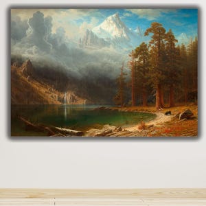 Albert Bierstadt Mount Corcoran 1877 Canvas Wall Art,Bierstadt Poster,Bierstadt Print Art,Bierstadt Wall Art Home Decor Gift Museum Decor