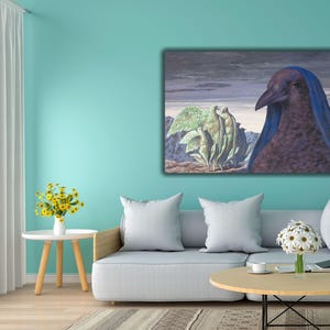 René Magritte Príncipe Encantado Arte de Parede em Tela, René Magritte O Príncipe Encantado Pôster, Arte de Impressão de Reprodução, Decoração de Arte de Parede Moderna e Moderna