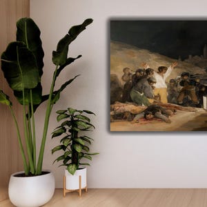 Francisco Goya O Terceiro de Maio Pronto para Pendurar Arte de Parede em Tela, Cartaz de Arte Francisco Goya El Tres de Mayo, Impressão de Cartaz de Exposição, Arte Vintage
