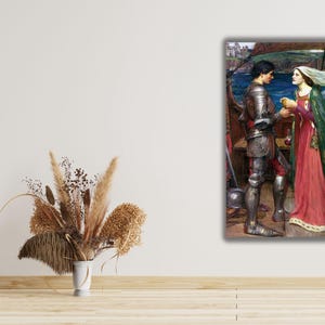 John William Waterhouse Canvas Wall Art, Framed Poster Print, Waterhouse Tristan and Isolde with the Potion Wall Art Print,Reproduction