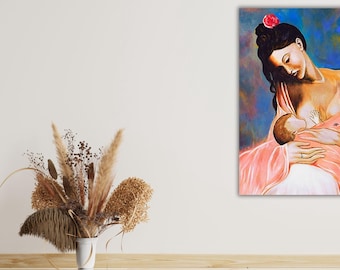 パブロ・ピカソ - 母と子（1902） - 17インチ x 22インチのファイン