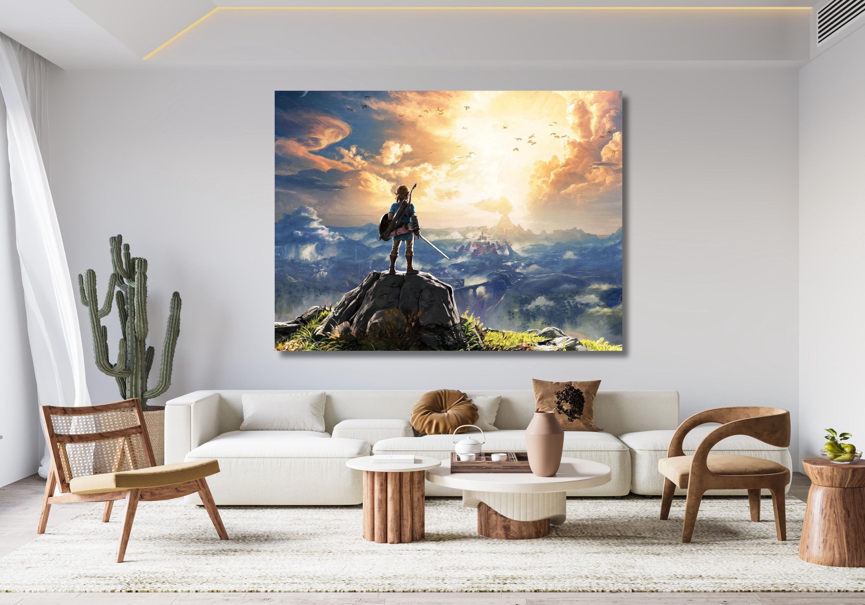 Zelda Breath of the Wild Canvas Art, Gamer Gift - Etsy