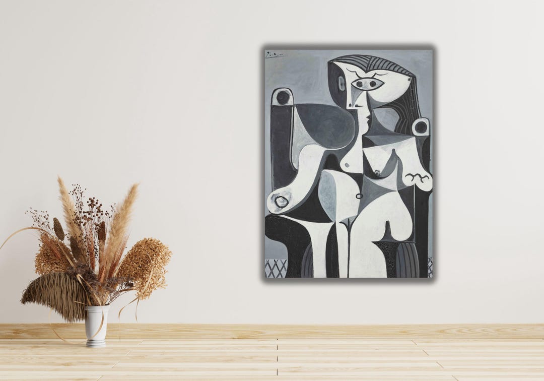 Picasso Femme Assise Jacqueline Canvas Print, Famous Art Poster - Etsy