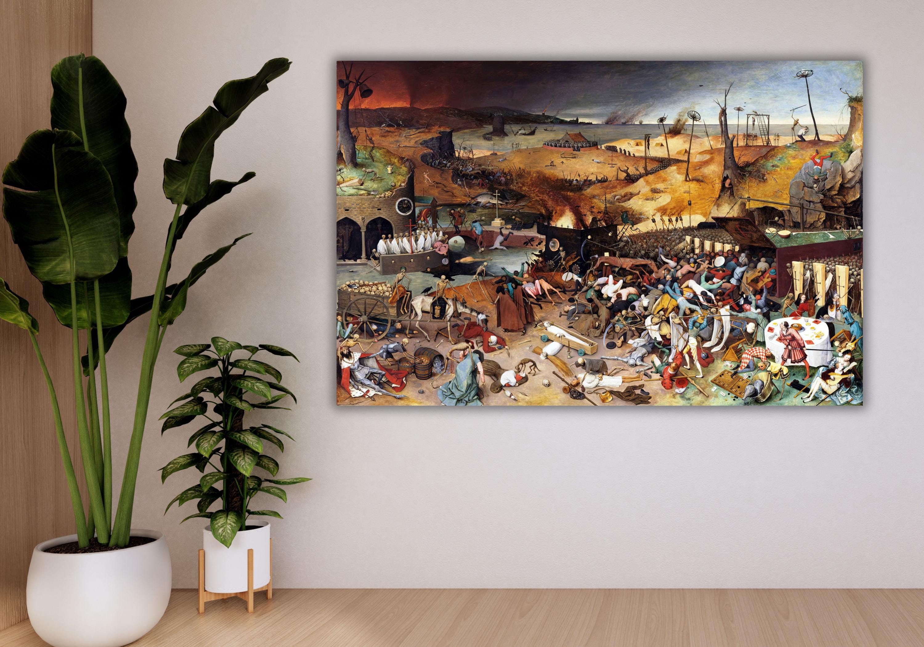 Pieter Bruegel's Triumph of Death, Vintage Canvas Wall Art Print