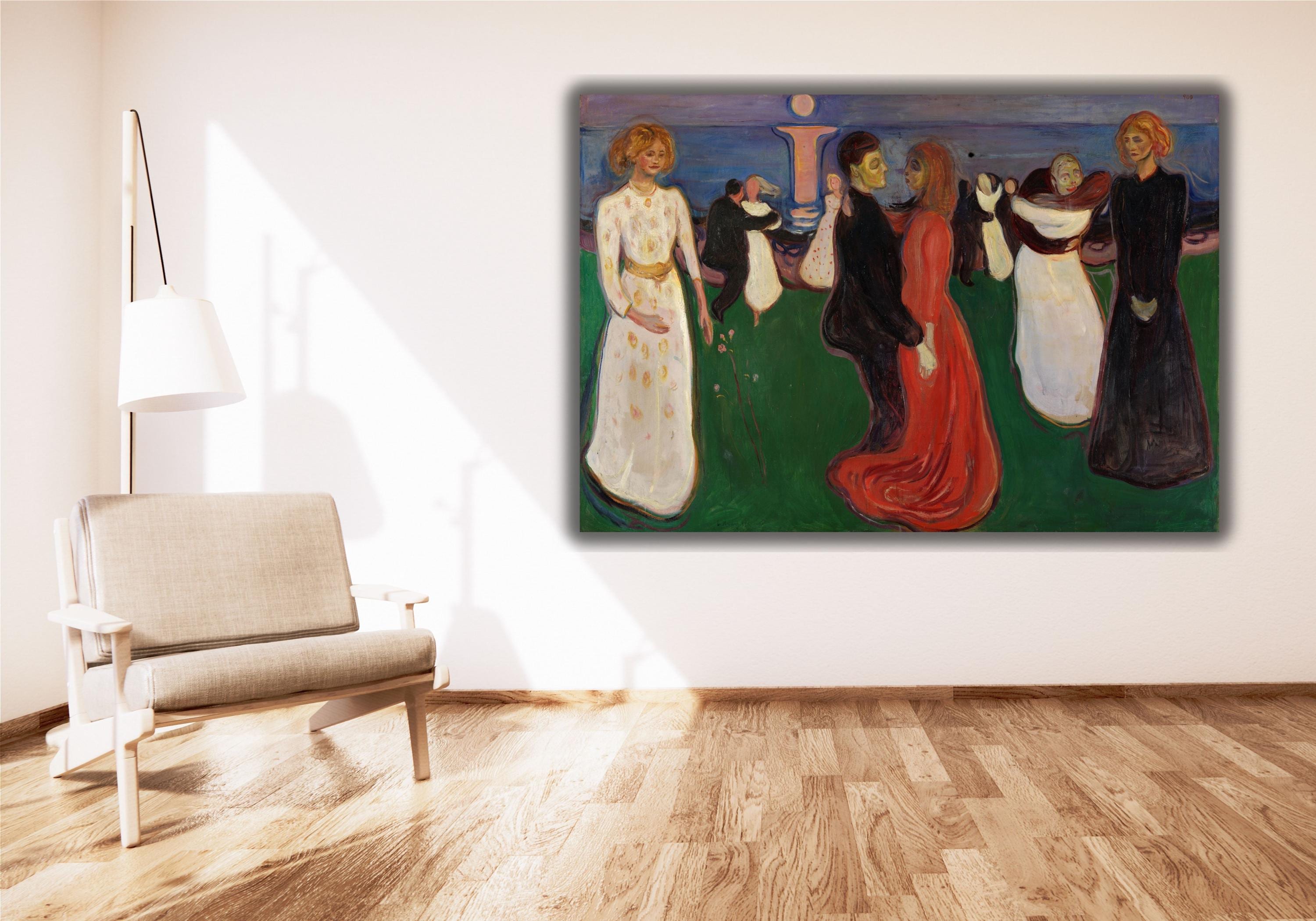 エドヴァルド・ムンク「生命のダンス」キャンバス壁アート、有名な絵画