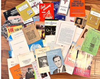 VTG Religious Ephemera Lot – Tracts, Pamphlets, Booklets, Theology & Prophecy