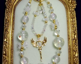 Dragonne de téléphone en perles de cristal