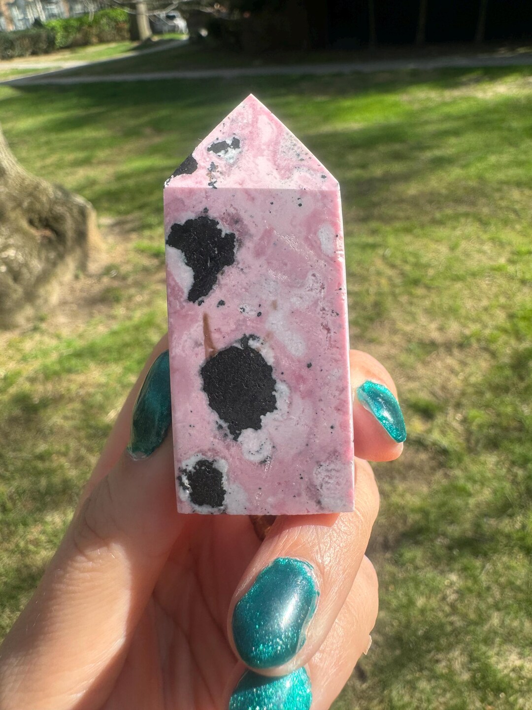 Rhodonite Mini Tower - Etsy